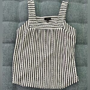Lucky Brand Navy blue and White Boxy Sleeveless Tank Top